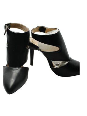 Cinderella of Boston Women’s Black Cutout Ankle Strap Heels Size 4.5 New